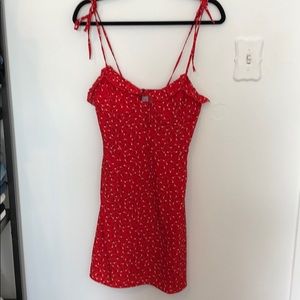 Princess Polly Red Flower Spaghetti Strap Dress